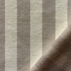 Striped Micro Bamboo Terry RAYE Ecru / Pebble
